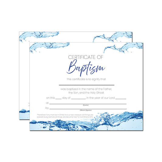 Baptism Certificate