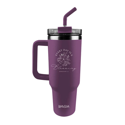 Blessing Stainless Steel Mug With Straw