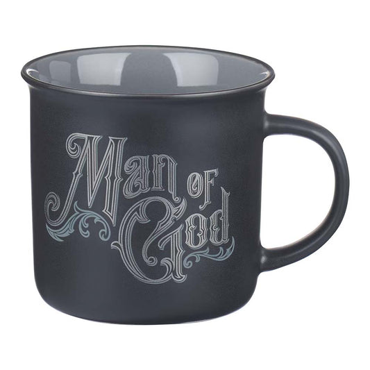 Charcoal Gray Man of God Ceramic Coffee Mug