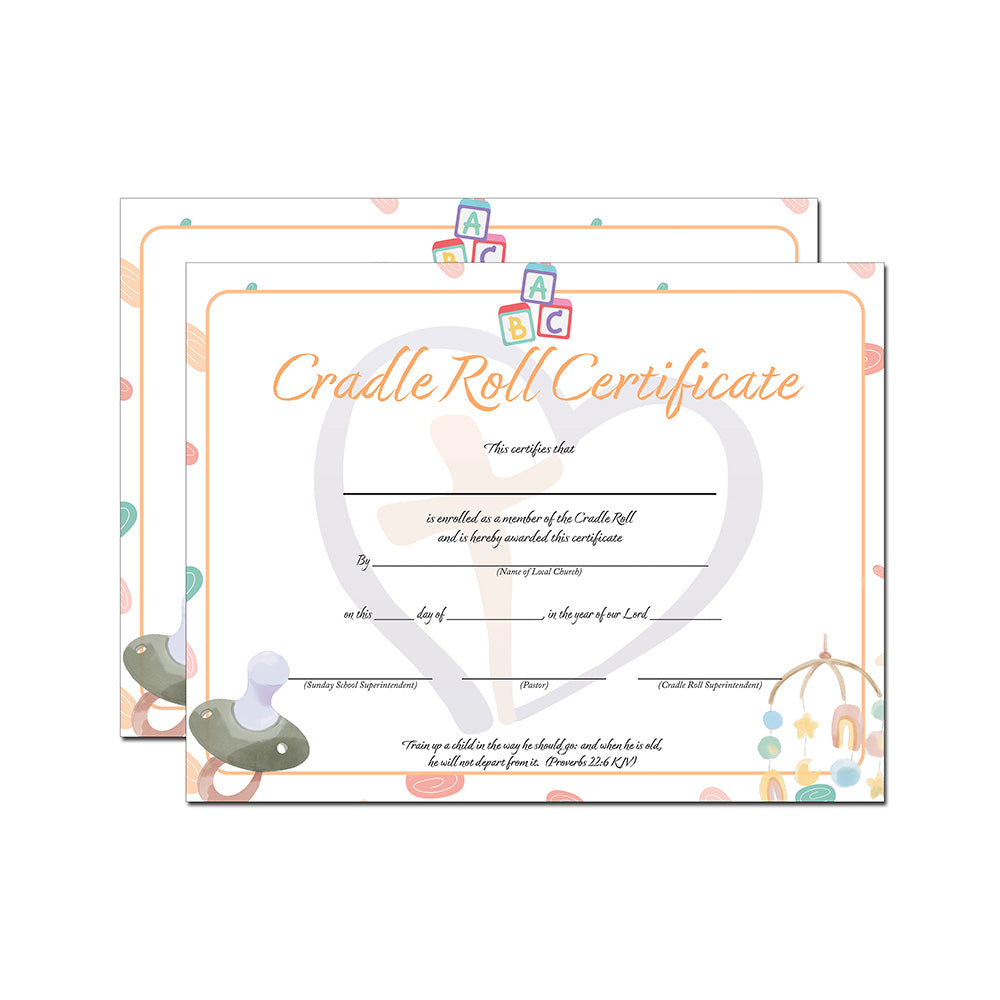 Cradle Roll Certificate