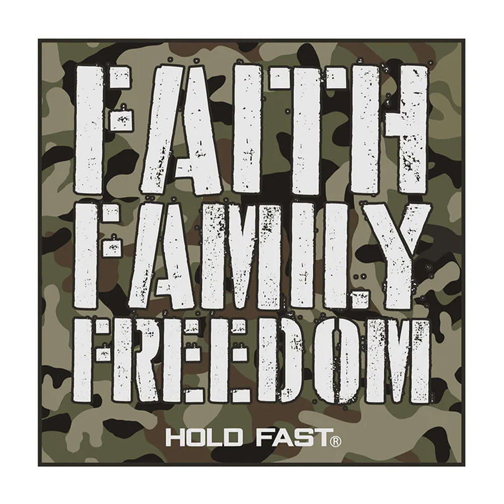 Faith Family Freedom Camo Sticker