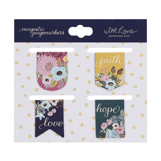 Faith Hope Love Die-cut Petite Magnetic Bookmark Set