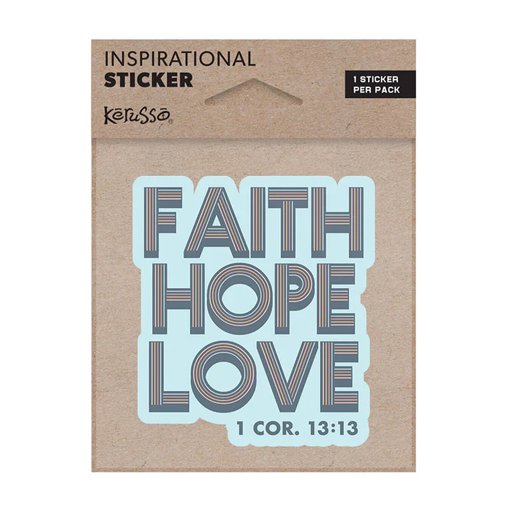 Faith Hope Love Retro Sticker