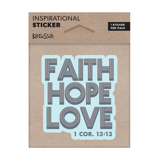 Faith Hope Love Retro Sticker