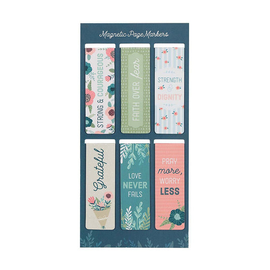 Floral Garden Magnetic Bookmark Set