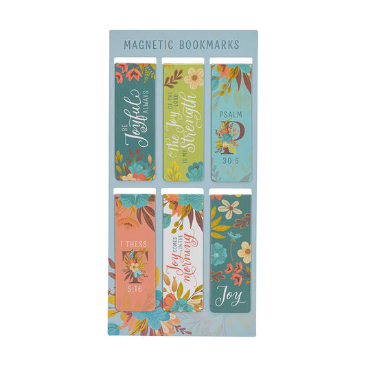 Joyful Faith Floral Magnetic Bookmark Set