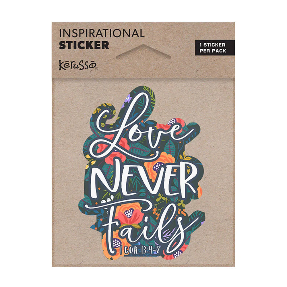 Love Never Fails Sticker