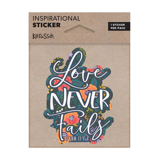 Love Never Fails Sticker