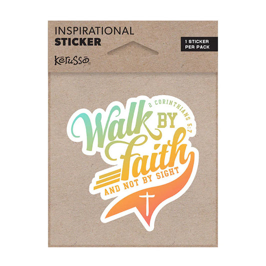 Walk by Faith Script Sticker